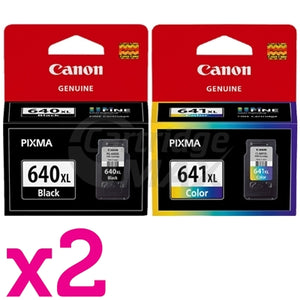4-Pack Canon PG-640XL, CL-641XL Original High Yield Ink Cartridge [2Black + 2Colour]