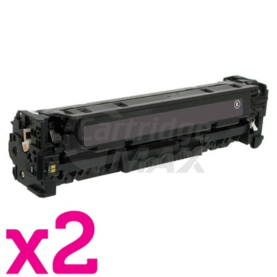 2 x HP CE410X (305X) Generic Black Toner Cartridge - 4,000 Pages