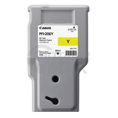 Original Canon PFI-206Y Yellow Ink Cartridge  - 300ML