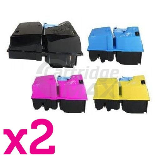 2 Sets of 4 Pack Compatible for TK-825 Toner Cartridges suitable for Kyocera KMC-2520, KMC-2525, KMC-3225, KMC-3232, KMC-4035E [2BK,2C,2M,2Y]