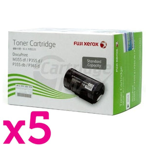 5 x Original Fuji Xerox DocuPrint M355df, P355d Black Toner - 4,000 pages (CT201937)