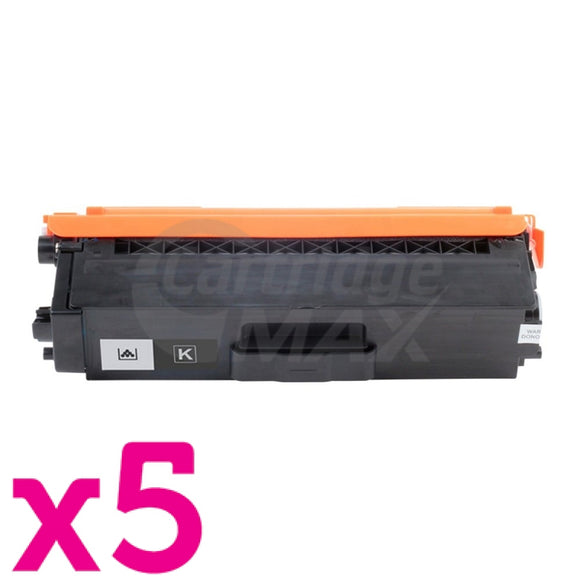 5 x Generic Brother TN-349BK Black Toner Cartridge