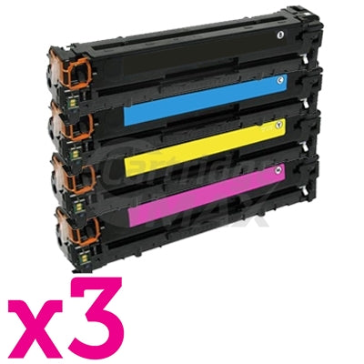 3 sets of 4 Pack HP CE310A-CE313A (126A) Generic Toner Cartridges [3BK,3C,3M,3Y]