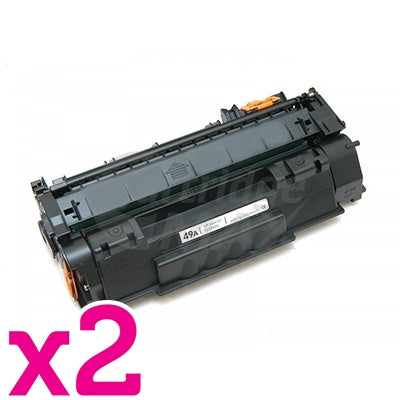 2 x HP Q5949A (49A) Generic Black Toner Cartridge - 2,500 Pages