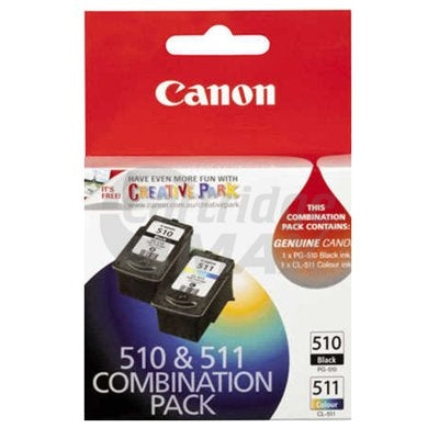 Canon PG-510 + CL-511 Original Ink Twin Pack (PG510CL511CP) [1BK,1C]