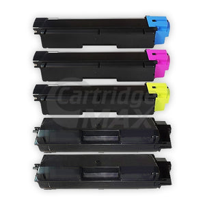 5 Pack Compatible for TK-594 Toner Cartridges suitable for Kyocera FS-C2026MFP, FS-C2126MFP, FS-C2526MFP, FS-C2626MFP, FS-C5250DN, M-6026CDN, M-6526CDN, P-6026CDN [2BK,1C,1M,1Y]