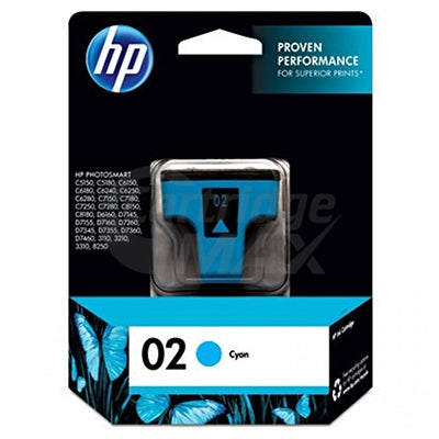 HP 02 Original Cyan Inkjet Cartridge C8771WA
