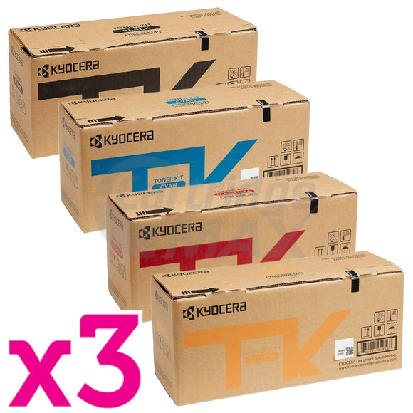 3 Sets of 4 Pack Original Kyocera TK-8559 Toner Cartridges Combo [3BK,3C,3M,3Y]