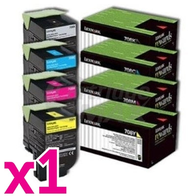 4 Pack Lexmark Original CS310 / CS410 / CS510 Toner Cartridges Standard Yield