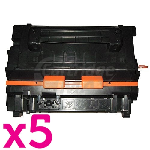 5 x HP CE390A (90A) Generic Black Toner Cartridge - 10,000 Pages