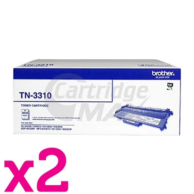 2 x Original Brother TN-3310 Toner Cartridge