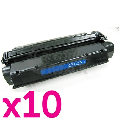 10 x HP C7115A (15A) Generic Black Toner Cartridge - 2,500 Pages