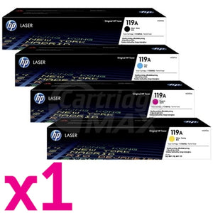 4 Pack HP 119A W2090A-W2093A Original Toner Cartridges Combo [1BK,1C,1M,1Y]