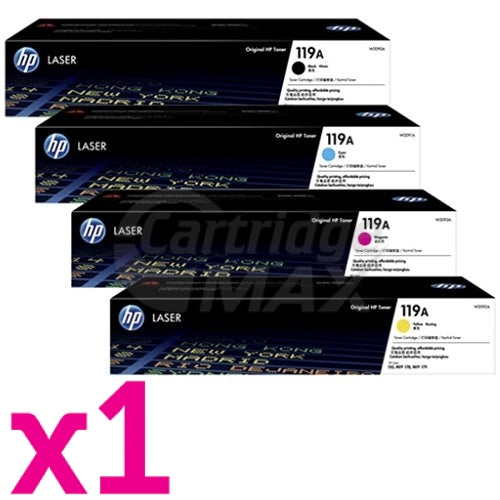 4 Pack HP 119A W2090A-W2093A Original Toner Cartridges Combo [1BK,1C,1M,1Y]
