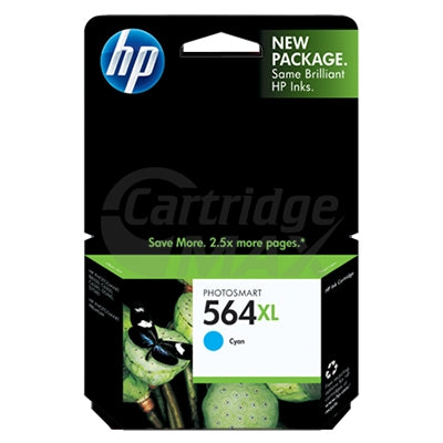 HP 564XL Original Cyan High Yield Inkjet Cartridge CB323WA - 750 Pages