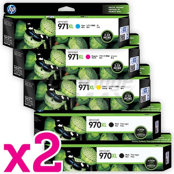 10 Pack HP  970XL + 971XL Original High Yield Inkjet Cartridges CN625AA-CN628AA [4BK,2C,2M,2Y]