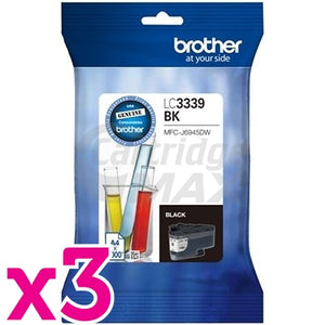 3 x Brother LC-3339XLBK Original High Yield Black Ink Cartridge