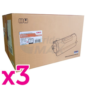 3 x OKI Original B721 B731 MB760 MB770 Black Toner Cartridge - 25,000 pages (45488903)