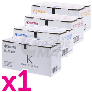 4 Pack Original Kyocera TK-5244 Toner Combo Ecosys M5526, P5026 [1BK,1C,1M,1Y]