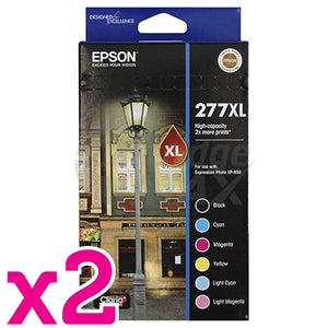 2 x Epson 277XL (C13T278892) Original High Yield Inkjet Value Pack [2BK,2C,2M,2Y,2LC,2LM]