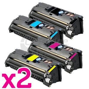 2 sets of 4-Pack Generic Laser Toner Cartridge Combo for Canon LBP 5200 MFC 8180 (CART-301) [2BK,2C,2M,2Y]