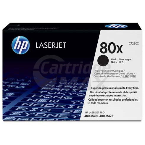 1 x HP CF280X (80X) Original Black Toner Cartridge - 6,900 Pages