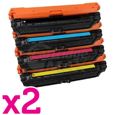 2 sets of 4 Pack HP CE270A-CE273A (650A) Generic Toner Cartridges [2BK,2C,2M,2Y]