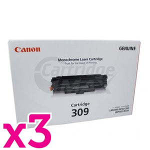 3 x Canon CART-309 Black Original Toner Cartridge 12,000 Pages