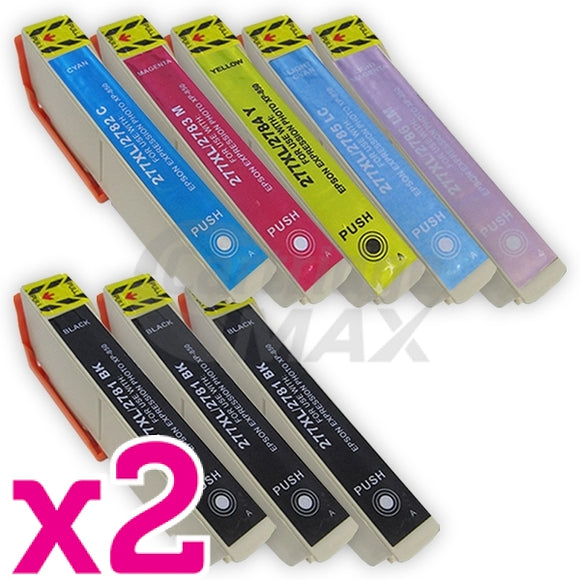 16 Pack Epson 277XL Generic High Yield Inkjet Cartridges [6BK,2C,2M,2Y,2LC,2LM]