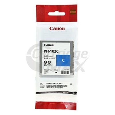 Original Canon PFI-102C Cyan Ink Cartridge