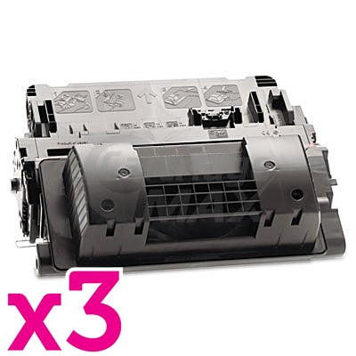 3 x HP CE390X (90X)  Generic Black High Yield Toner Cartridge - 24,000 Pages