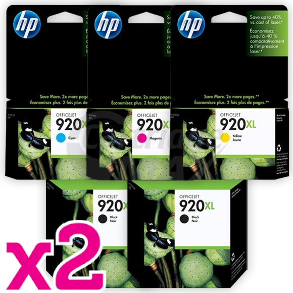 10 Pack HP 920XL Original High Yield Inkjet Cartridges CD972AA-CD975AA [4BK,2C,2M,2Y]