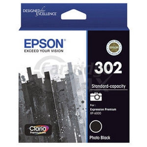 Epson 302 (C13T01W192) Original Photo Black Inkjet Cartridge