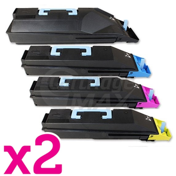 2 Sets of 4 Pack Compatible TK-884 Toner Cartridges For Kyocera FS-C8500DN [2BK,2C,2M,2Y]