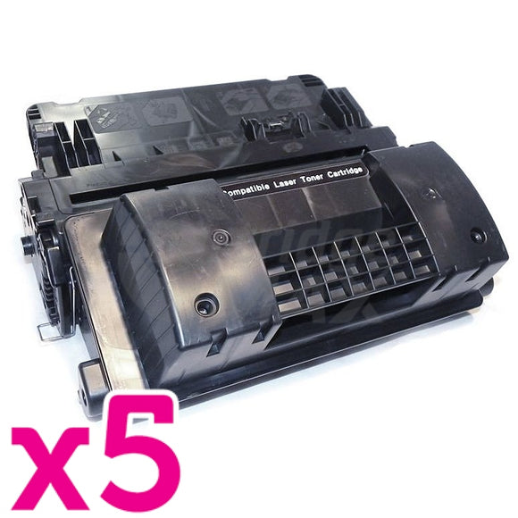 5 x HP CC364A (64A) Generic Black Toner Cartridge - 10,000 Pages