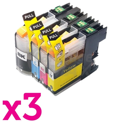 12 Pack Generic Brother LC-133 Ink Cartridges [3BK,3C,3M,3Y]
