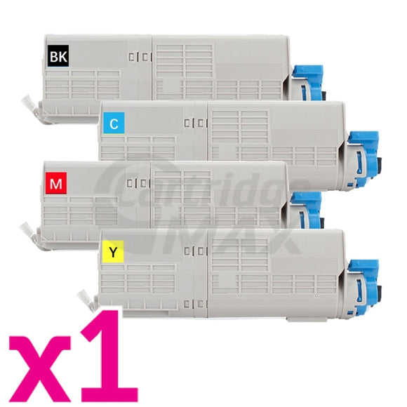 4 Pack OKI ES5473 / ES5442 Generic Toner Cartridge Combo (46490628 - 46490625) [1BK,1C,1M,1Y]