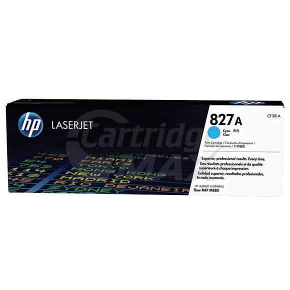 HP CF301A (827A) Original Cyan Toner Cartridge - 32,000 Pages