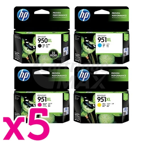 5 sets of 4 Pack HP 950XL + 951XL Original Inkjet Cartridges CN045AA - CN048AA [5BK,5C,5M,5Y]