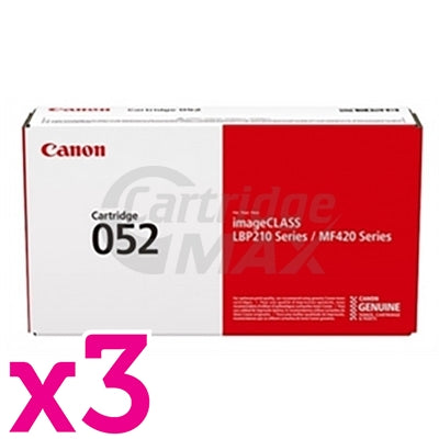 3 x Canon CART-052 Black Original Toner Cartridge