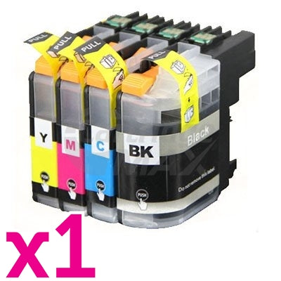 4 Pack Brother LC-237XLBK + LC-235XLC/M/Y High Yield Generic Ink Cartridges [1BK,1C,1M,1Y]