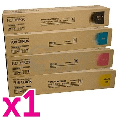 4 Pack Fuji Xerox DocuPrint CM415AP Original Toner Combo (CT202352-CT202355)