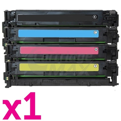 4 Pack HP CB540A-CB543A (125A) Generic Toner Cartridges [1BK,1C,1M,1Y]