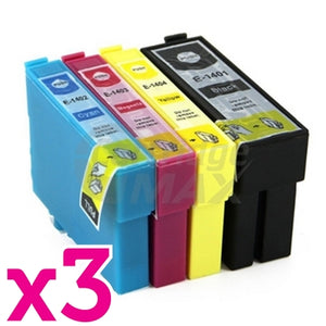 12 Pack Epson 140 (T1401-T1404) Generic High Yield Inkjet Cartridges [3BK,3C,3M,3Y]