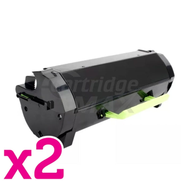 2 x Lexmark 56F6X0E Generic MS421 / MS521 / MS622 / MX421 / MX522 / MX622 Black Extra High Yield Return Program Toner Cartridge