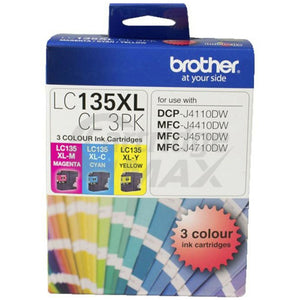 Original Brother LC-135XLCL3PK High Yield Colour Pack [C+M+Y] - 1,200 Pages each