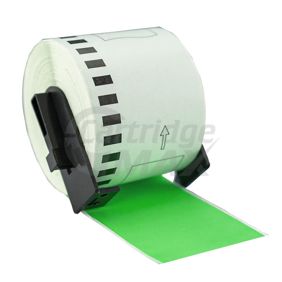 Brother DK-22205 Generic Fluorescent Green Label Roll 62mm x 30.48m