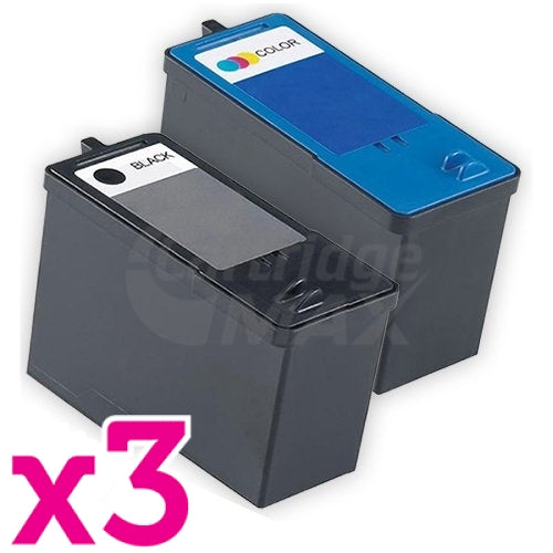 6 Pack Dell 966 / 968 Generic Ink Combo [CH883 + CH884] - High Capacity [3BK,3C]