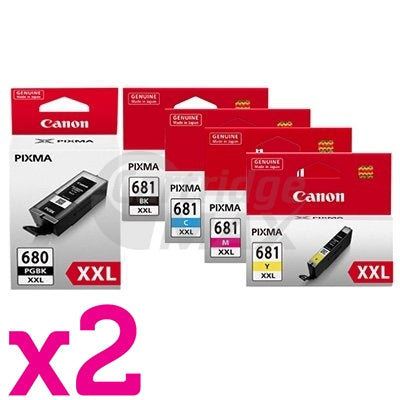 10 Pack Canon PGI-680XXL CLI-681XXL Extra High Yield Original Inkjet Cartridges Combo [2BK,2PBK,2C,2M,2Y]