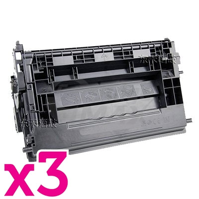 3 x HP 37A CF237A Generic Black Toner Cartridge - 11,000 Pages
